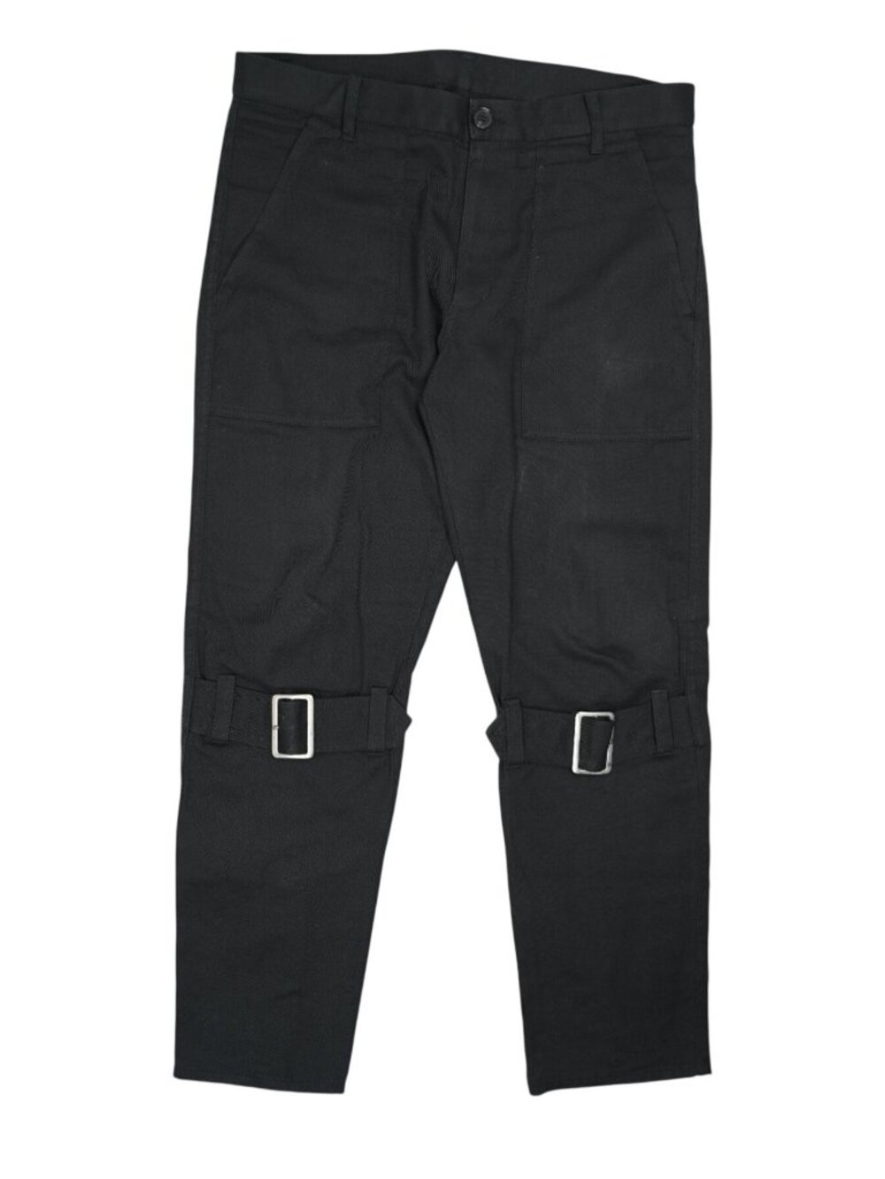 Comme des Garcons SHIRT Buckle and Zipper Detail Trousers in Black